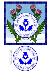 SCOTTISH THISTLE CHRISTMAS TOPPER