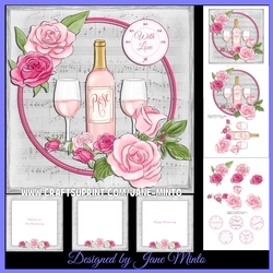 ROSES & WINE anniversary - grey