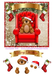 CHRISTMAS CHAIR BROWN BEAR