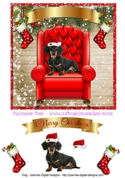 CHRISTMAS CHAIR DACHSHUND