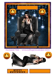 GOTH GIRL HALLOWEEN QUICK CARD SHEET