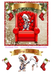 CHRISTMAS CHAIR ROCKER BABY QUICK CARD SHEET