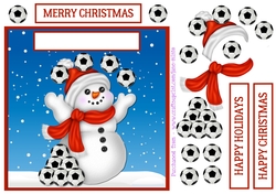 FOOTBALL SNOWMAN QUICK CARD SHEET 3