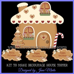 GINGERBREAD HOUSE TOPPER