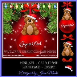 JOYEUX NOEL BAUBLE CARD - MINI KIT