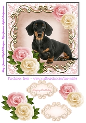 DACHSHUND quick card sheet