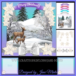 WINTER DEER SCENE MINI KIT