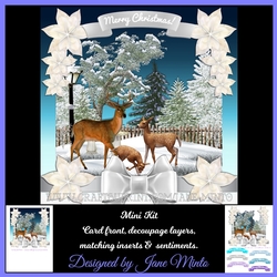 WINTER DEER SCENE 4