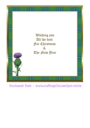 CHRISTMAS INSERT - GREEN TARTAN & THISTLE