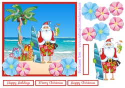 SURFING SANTA 7X7