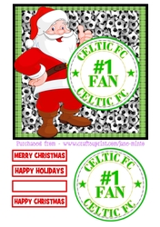 CELTIC FAN - SANTA FOOTBALL TOPPER