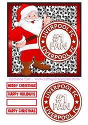 LIVERPOOL - SANTA FOOTBALL TOPPER