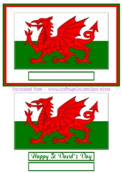 WELSH DRAGON - ST DAVIDS DAY CARD FRONT