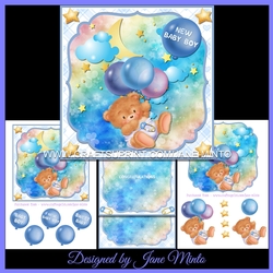 BEAR & BALLOONS - BABY BOY MINI KIT