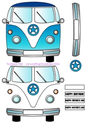 CAMPER VAN STEP BY STEP SHEET - BLUE OMBRE