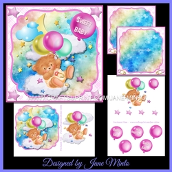 BEAR & BALLOONS - BABY GIRL MINI KIT