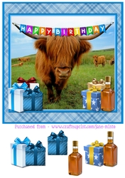 HIGHLAND COW - HAPPY BIRTHDAY