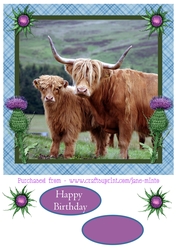 HIGHLAND COWS - QUICK CARD SHEET