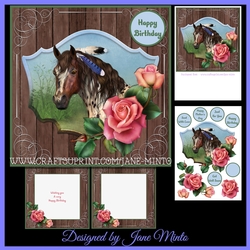 FRAMED HORSE & ROSES MINI KIT