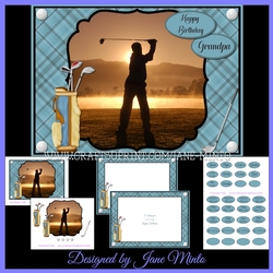 GOLF SILHOUETTE 5x7
