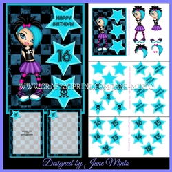 5x7 PUNK GIRL MINI KIT