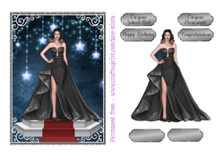 5x7 BLACK BALL DRESS