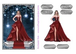 5x7 RED BALL DRESS