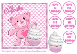 HI CUPCAKE with hearts