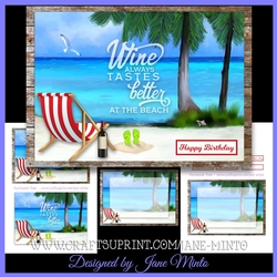 WINE AT THE BEACH 7x5