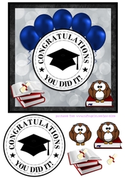 GRADUATION blue balloons