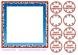 FOOTBALL INSERT TO MATCH FOOTBALL REINDEER CARD