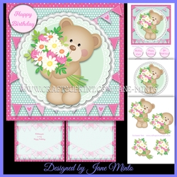 BEAR WITH FLOWERS