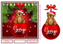 GEORGE - CHRISTMAS BAUBLE QUICK CARD