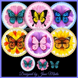 BUTTERFLY TOPPERS SET 1