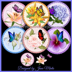 BUTTERFLY TOPPERS SET 2