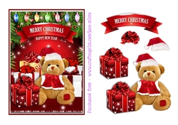 5x7 CHRISTMAS TEDDY