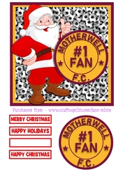 MOTHERWELL FC - SANTA FOOTBALL TOPPER