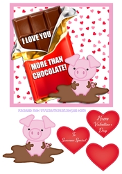 I LOVE YOU MORE THAN CHOCOLATE QUICK CARD