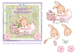 BALLERINA BUNNY 6X6