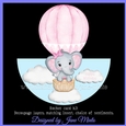 ELEPHANT ROCKER CARD - PINK