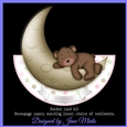 MOON BABY ROCKER CARD - PINK