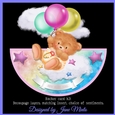 BABY GIRL BEAR ROCKER CARD