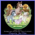 ON THE FARM rocker card