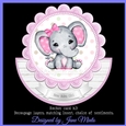 BABY GIRL rocker card