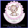 TEDDY GIRL ROCKER CARD