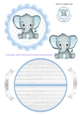 BAB BOY ELEPHANT rocker card 