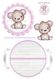 BABY GIRL  TEDDY rocker card 
