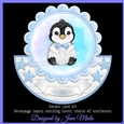 BABY BOY PENGUIN rocker card