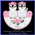 TWIN GIRLS rocker card