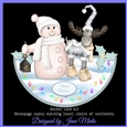 MOOSEY CHRISTMAS rocker card